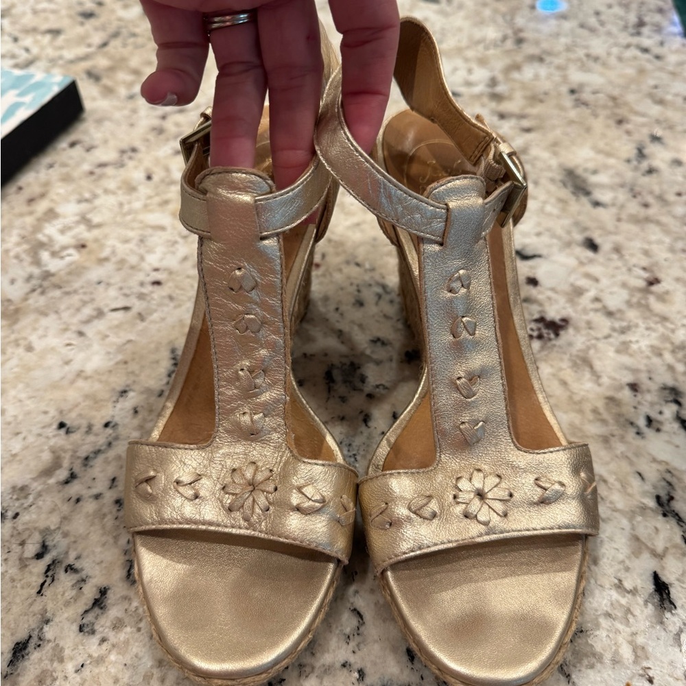 Jack Rogers Metallic Gold Sandals